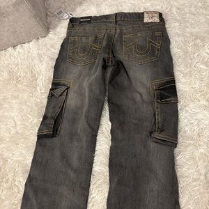 True Religion boys grey Cargo Jeans - Gray
